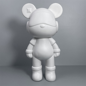 2025 DIY Fluid Bear Kit superficie en blanco verter oso DIY Fluid White Doll modelo juguete violento Fluid Bear 23cm DIY Kit - Product Image 4