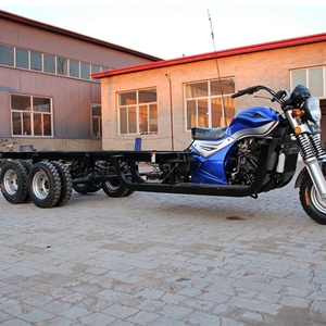 รถสามล้อบรรทุกแบบมีมอเตอร์ 350 ซีซี 2 เพลา 9 ล้อ/รถมอเตอร์ไซค์สามล้อบรรทุกแบบมีมอเตอร์ 350 ซีซี เพลาหลังคู่ 9 ล้อ - Product Image 5