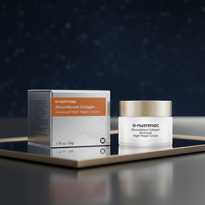 Crème de Nuit Avancée au Collagène Recombinant pour Hommes, Soin Éclaircissant Halal pour la Peau Sèche, <span class=keywords><strong>les</strong></span> Cicatrices et <span class=keywords><strong>les</strong></span> Marques d'Acné - Product Image 1