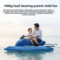 Jet ski électrique gonflable flottant pour 2 personnes, pour le plaisir aquatique, jouet d'extérieur indispensable pour les parents et les enfants, pliable, en PVC, 100 kg