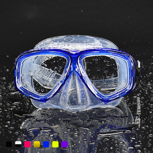 Masque de plongée encadré à deux fenêtres, verre trempé de 4.0mm, silicone anti-buée, pour la plongée en apnée, sports nautiques pour adultes - Product Image 1