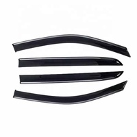 Vente directe d'usine visières de porte de voiture deux couleurs visière de fenêtre déflecteur acrylique noir soleil pluie bouclier déflecteur de vent presse à AIR