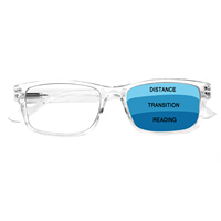 Lunettes de lecture progressives multifocales anti-lumière bleue rectangulaires rétro personnalisées en usine pour hommes et femmes presbytes