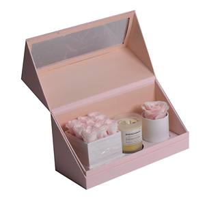 ชุดกล่องเทียนหอมอโรมาเธอราพีรูปดอกกุหลาบนิรันดร์หรูหราพร้อมกล่องของขวัญที่มีกลิ่นหอมสำหรับวันวาเลนไทน์ชุดของขวัญกล่องสี่เหลี่ยม - Product Image 5