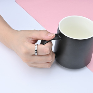 Anillo de Diamantes para Mujer, Chapado en Oro, Corte Brillante Redondo, para Uso Diario, Anillo de Boda, Joyería - Product Image 2
