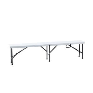 2022 Easy Carry 6 ft Outdoor White <strong>Garden</strong> Indoor <strong>Plastic</strong> Foldable Fold in Half Table Camping Folding Dinning Long <strong>Bench</strong> - Product Image 1