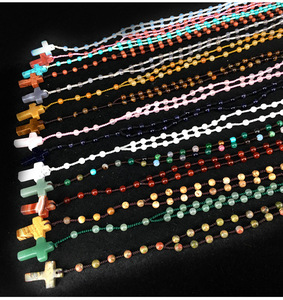 2020 pas <span class=keywords><strong>cher</strong></span> prix <span class=keywords><strong>cristal</strong></span> brut pierre de pierres précieuses en forme de croix collier - Product Image 5