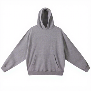 Men's White Hooded Sweatshirt Solid Color Knitted Casual Oversized Fit Autumn Wear Regular Sleeve Style - Product Image 4