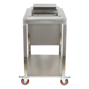 Ice <b>Bin</b> On Wheels Commercial Ice <b>Bin</b> Stainless With Sliding <b>Door</b> Ice Storage <b>Bin</b> - Product Image 6