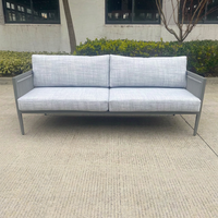 Modernes Outdoor-Terrassen-Sitzgruppen-Set mit Aluminiumrahmen, Garten-Lounge-Möbel