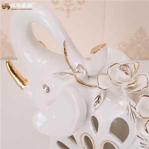 Artisanat en céramique sculpture animalière petit éléphant <span class=keywords><strong>art</strong></span> populaire et ornements de maison - Product Image 2