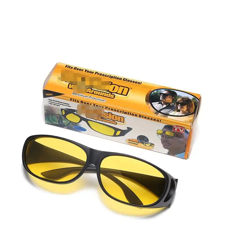 Hot Selling Cheap Price Good Quality UV400 Wrap Around Wind Proof Day Night Vision Driving Sunglasses