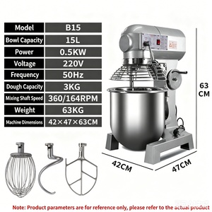 Mélangeur planétaire vertical 60L, <span class=keywords><strong>pétrin</strong></span> industriel pour boulangerie, production en série - Product Image 4