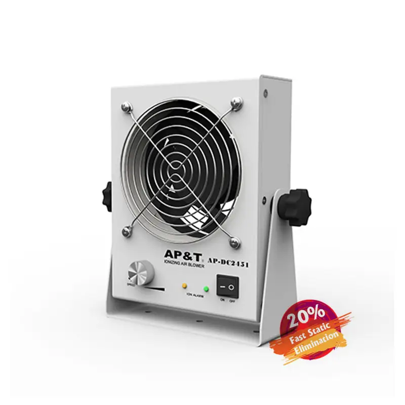 AP-DC2451-001-6 benchtop anti estática neutro eletricidade ventilador de ar ionizador