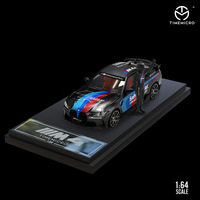 TimeMicro 1:64 B MW M4 voiture de sport revêtement de couleur métal à collectionner Simulation moulé sous pression modèle de voiture en alliage