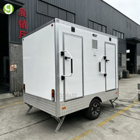 Goeasy 2 Cabines Sanitaires Mobiles Remorquables – Équipement de Toilettes Portables Facile à Transporter