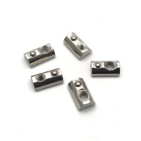 Алюминиевые гайки-втулки (Т-образные) M3, M4, M6, M8, M10 с 6, 8, 10 отверстиями и шариком на пружине для солнечных панелей