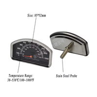 Termometer Panggangan Baja Tahan Karat DIAL 360 Field View Dot Matrix Display 38~538 Monitor Suhu Daging BBQ/Pemanggangan
