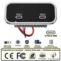Chargeur de voiture universel 12V 24V avec ports USB Type C PD3.0 et USB QC3.0 intégrés pour véhicules et camping-cars