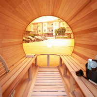 Sauna Silinder Portabel Desain Bola, Buatan Pabrik Langsung, Pesanan Khusus, Tidak Standar, Bentuk Bulat, Untuk Dalam/Luar Ruangan
