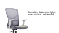Chaises de bureau réglables avec support lombaire, dossier solide et coussin d'assise en nylon pour le bureau à domicile