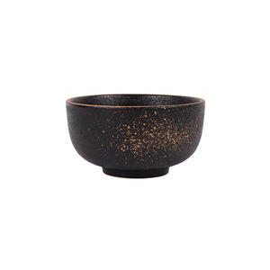 Nuovo Design Stile Giapponese, Stoviglie per Ristorante, Ciotola Rotonda in Ceramica per Riso, Ramen e Zuppa con Bordo Dorato - Product Image 5