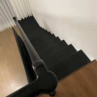 YIMU personnalisé chêne blanc escalier main courante Simple style européen meubles de maison en bois verre fer laiton villas en acier inoxydable