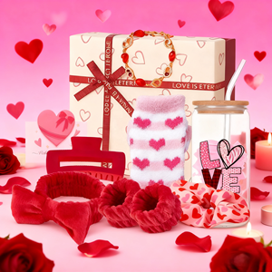 Lunaire - Juego de Regalo Romántico para el Día de San Valentín para Mujer, Caja de Regalo con Vaso de Vidrio, Regalo Perfecto para Novia/Ella - Product Image 1