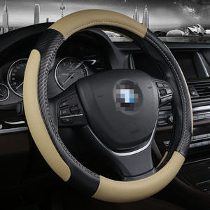 Fábrica al por mayor personalizado todas las estaciones 36cm 38cm y 40cm cuero transpirable cubiertas del <span class=keywords><strong>volante</strong></span> del coche - Product Image 4