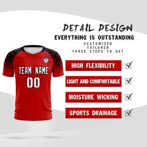 Conjuntos de entrenamiento de fútbol clásicos rojos personalizados para adultos/niños - Product Image 4