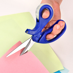 Stainless Steel Craft Scissors With Transparent <b>Tape</b> Micro Tip Paper Cutting Office Supply - Product Image 3