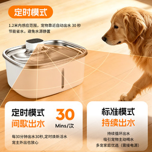 Fontaine à eau pour chat, non électrique, filtrée, à circulation automatique, distributeur d'eau pour animaux de compagnie, noir et blanc, 1250g, détachable - Product Image 3