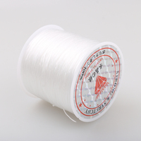 Fil de cordon élastique transparent blanc invisible de 1 mm pour la fabrication de bijoux