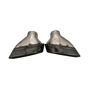 Tubo silenciador de punta de escape inoxidable cromado negro para 18-23 BMW 5 Series <span class=keywords><strong>G30</strong></span> G31 G38 525i 528i 530i 540i - Product Image 1