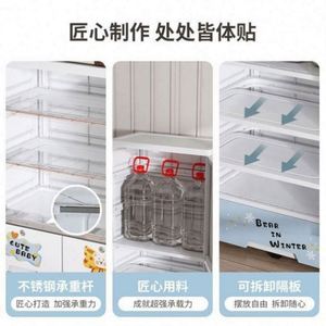 Haogle 3 Layer Double Door Stainless Steel Plastic Injection Modern Baby <b>Storage</b> <b>Drawer</b> Portable Kid Clothing Organizer Cabinet - Product Image 5