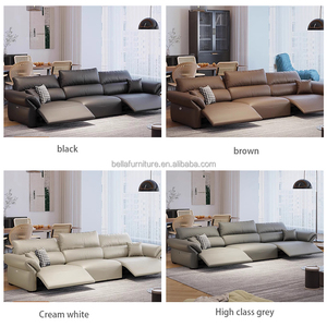 Phòng làm mềm da chức năng điện, tường không nghiêng, đơn vị nhỏ da bò, ghế sofa hạng nhất tối giản Ý - Product Image 2