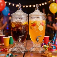 Distributeur de boissons en gros avec robinet pour jus, bière, cola – Seau à boissons réutilisable en plastique pour hôtels, restaurants, bars et usage commercial