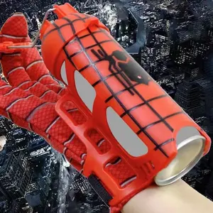 Toptan iplik kahraman Cosplay örümcek adam Web Shooter Launcher eldiven oyuncaklar çocuklar için
