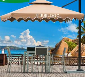 Открытый большой размер зонт от солнца водонепроницаемый кофейный бар пляжный зонт с волнистым краем 3 м - Product Image 1