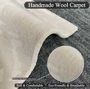 Alfombra Grande <span class=keywords><strong>de</strong></span> Lana Tufted a Mano para Sala <span class=keywords><strong>de</strong></span> Estar con Diseño <span class=keywords><strong>de</strong></span> Paisaje <span class=keywords><strong>de</strong></span> Bosque/<span class=keywords><strong>Lago</strong></span>/Pradera, Alfombra <span class=keywords><strong>de</strong></span> Lana Personalizada Hecha a Mano, Alfombras y Tapetes Esponjosos - Product Image 3