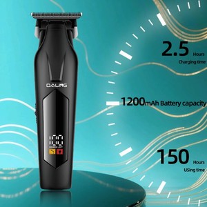 DALING DL-1937 tondeuse à cheveux professionnelle pour hommes et outil de rasage classique noir mat USB rechargeable - Product Image 1