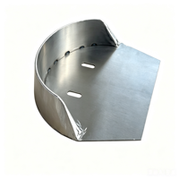 Pièces sur mesure en tôle d'acier inoxydable, service de soudage, finition brossée, couvercle incurvé, pièces de fabrication en tôle