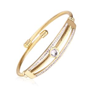 Pulseras de Alta Calidad a Bajo Precio, Brazaletes de Circonia Cúbica AAA, Pulsera con Dijes Dorados para Mujer - Product Image 5