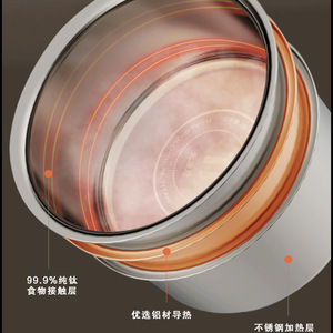 Rongshida Electric Pressure Cooker Pure Titanium Inner Pot 31cm Microcomputer Control One Touch Operation For Soup Rice Cooking - Product Image 4