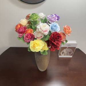 Fleurs artificielles de pivoine Junheyuan, branche unique, fleurs en soie pour décorations de mariage et de maison, vente en gros transfrontalière - Product Image 3