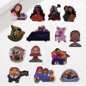 Nhà Sản Xuất Thiết Kế Biểu Tượng Tùy Chỉnh Quà Tặng Kim Loại Thăng Hoa Bù Đắp In Ấn Dome Lớp Phủ In <span class=keywords><strong>Epoxy</strong></span> Ve Áo Pin Huy Hiệu Với Pin - Product Image 1