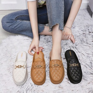 Women's Stylish Korean-Style <b>Square</b> Toe Slip-On Mules Soft-Soled Beach Sandals <b>Adjustable</b> Strap Cotton Lining for Students - Product Image 5