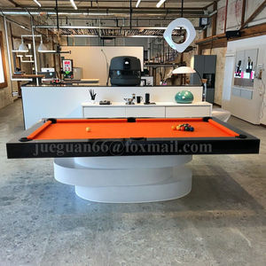 Table de billard contemporaine de luxe en bois massif de 6 pieds et 7 pieds, de haute qualité, avec pochettes en <span class=keywords><strong>cuir</strong></span> et ardoise personnalisées, qualité tournoi, convertible en table à manger - Product Image 6