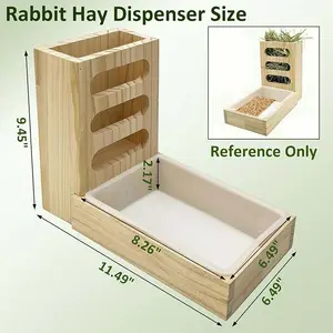 Factory Customized Wooden Rabbit Hay Feeder Wooden Food For Feeding Small Animals