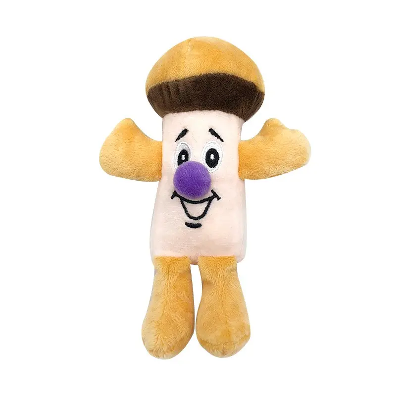 Brown linen cotton wholesale custom cute stuffed animal plush toy dog for aggressive chewers large breed
